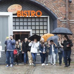 Fans enjoy the opening day of the Coronation Street Tour